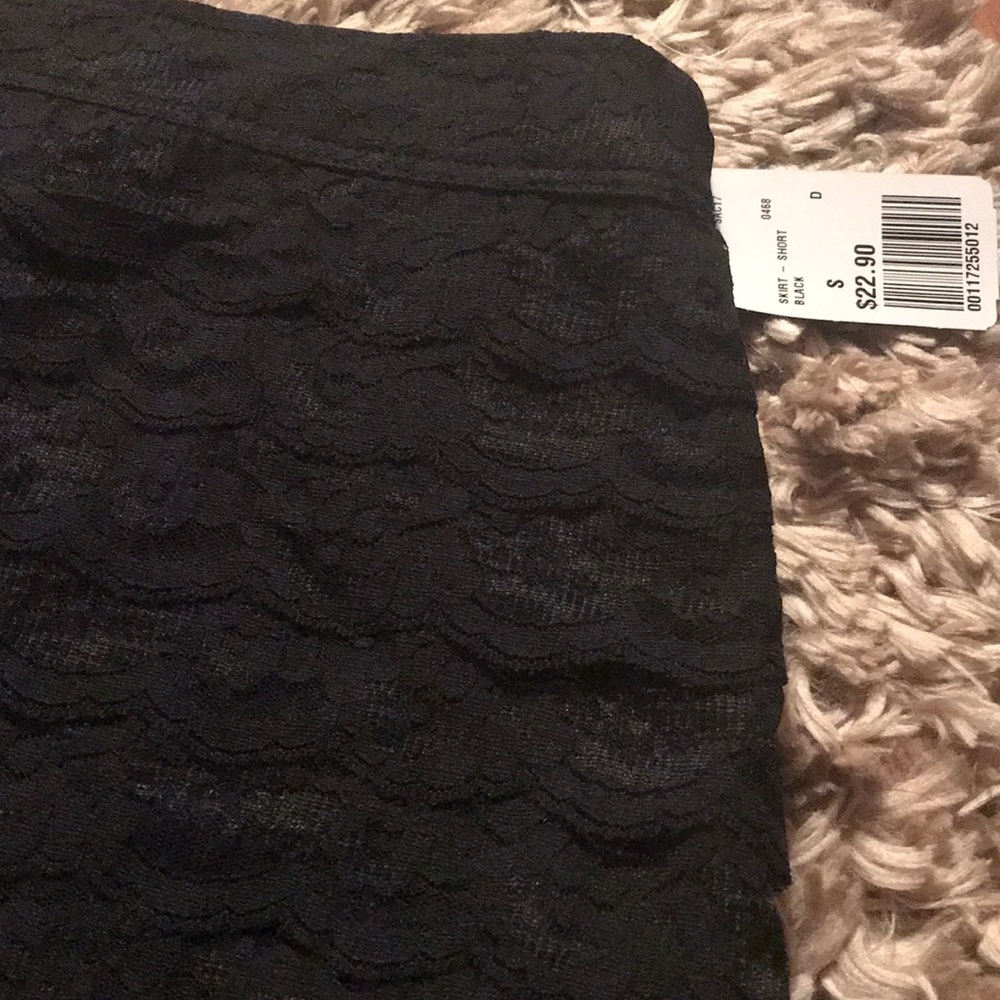 NWT! Black lace skirt